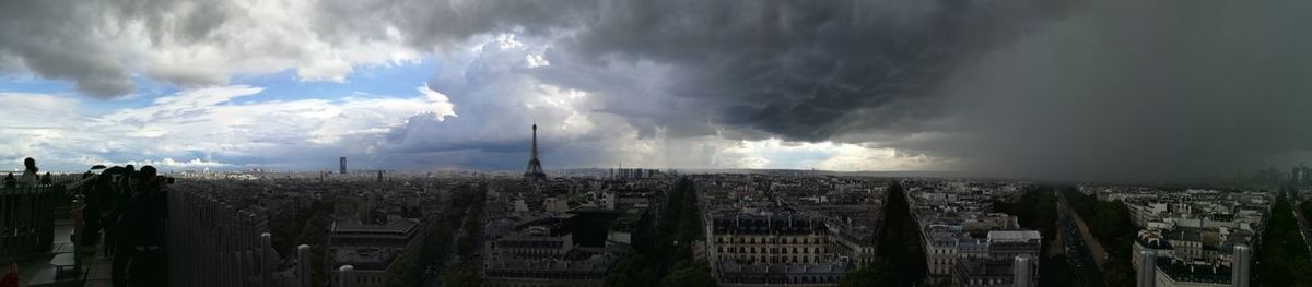 Panoramic view of city against sky