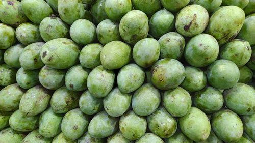 Full frame shot of green fruits for sale in market