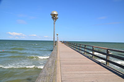 Pier over sea against sky