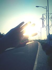 Road at sunset