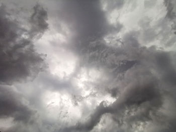 Low angle view of storm clouds in sky