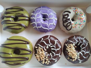 Close-up of donuts