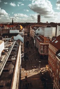 High angle view of aarhus denmark