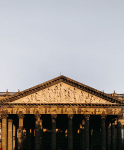 Exterior of old building against sky theatre 