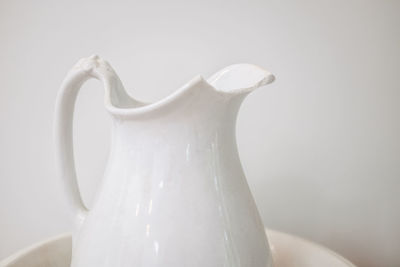 Close-up of ice cream against white background