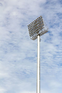 Low angle view of street light against sky