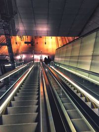 View of escalator at railroad station