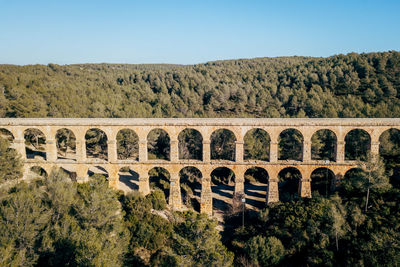 Les ferreres aqueduct against clear sky