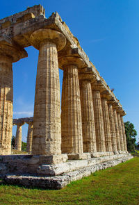 Low angle view of historical building against sky