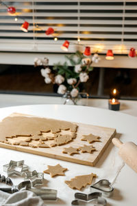 Ginger cookies baking during the christmas holidays.