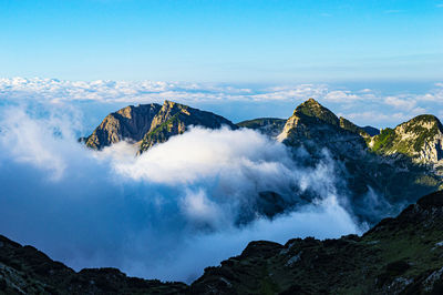 Scenic view of mountain against sky