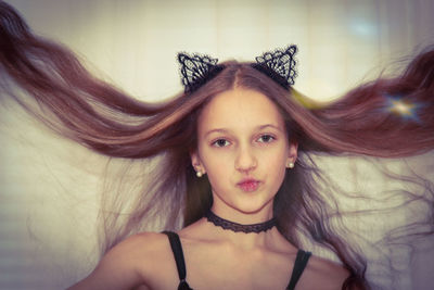 Portrait of a beautiful young woman