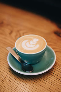 Close-up of coffee on table