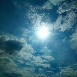 Low angle view of cloudy sky