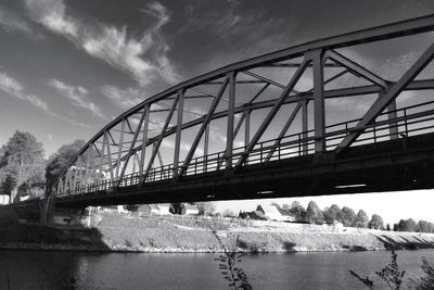 Low angle view of bridge over river