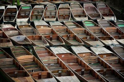 Full frame shot of boats