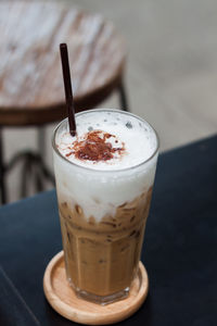 Close-up of coffee on table