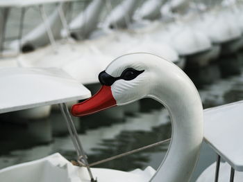 Close-up of red boat