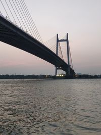 Bridge over river in city