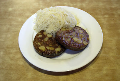 Close-up of served food