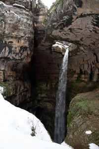 Scenic view of waterfall