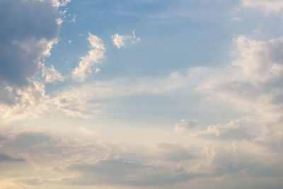 Low angle view of clouds in sky