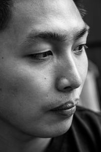 Close-up portrait of teenage boy