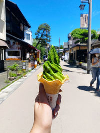 Nama-matcha ice cream at kamakura