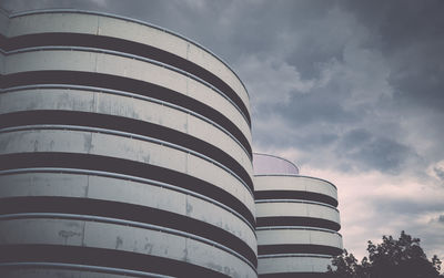 Low angle view of modern building against sky