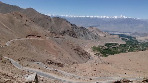 Scenic view of desert against sky