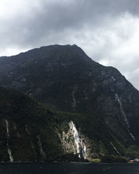 Low angle view of mountain against sky