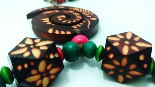 Close-up of candies on table