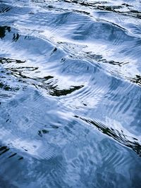 High angle view of rippled water