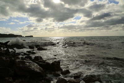 Scenic view of sea against sky