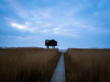Scenic view of land against sky