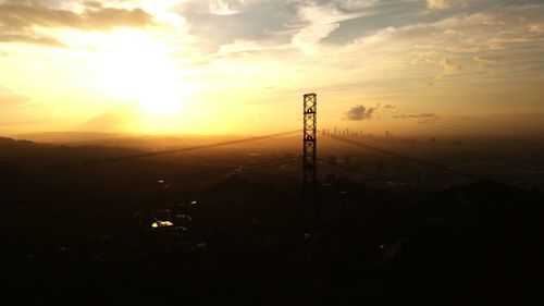 Scenic view of landscape at sunset