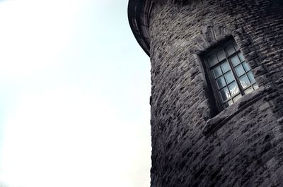 Low angle view of house against clear sky