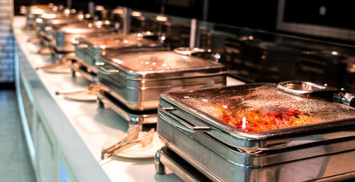 Close-up of food on table