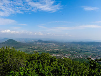 High angle view of landscape against sky