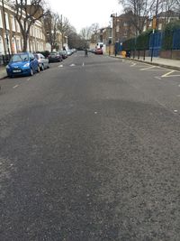 Surface level of road in city