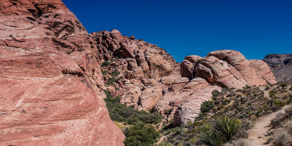 Scenic view of mountain against clear sky