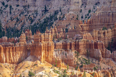 Aerial view of rock formations in bryce canyon.  bryce national park, utah, usa.