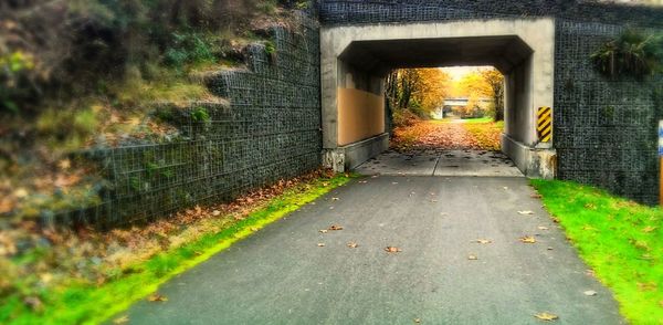 Empty footbridge