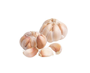 Close-up of garlic against white background