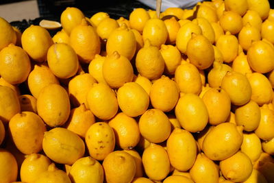 Close-up of fruits for sale at market stall