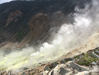 High angle view of mountains