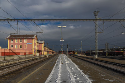 Railroad station platform