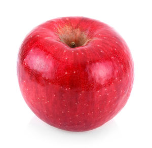 Close-up of apple against white background