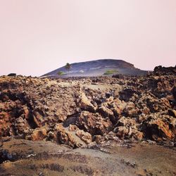 Scenic view of landscape against clear sky