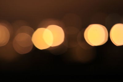Defocused image of illuminated lights